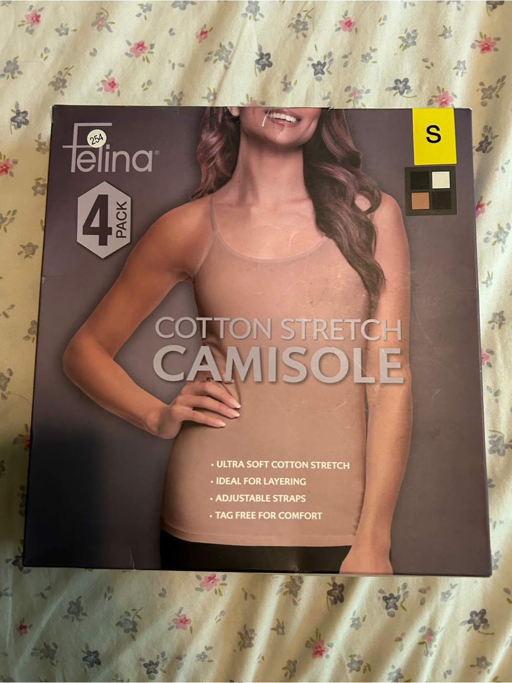 Felina Cotton Stretch Camisole - Nude/Tan (4-Pack)